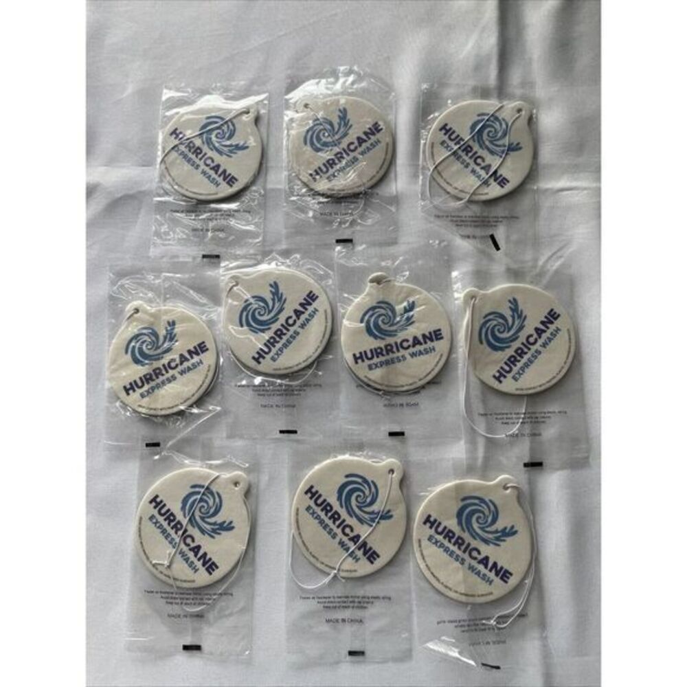 NEW 10 pc‎ Hurricane Express Wash Fresh Hanging Car Air Freshener CAR Scent